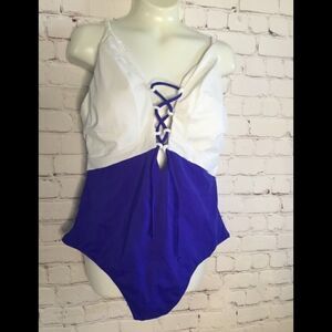 ‎Towowge Women's New Bi-Color One Piece Swimsuit